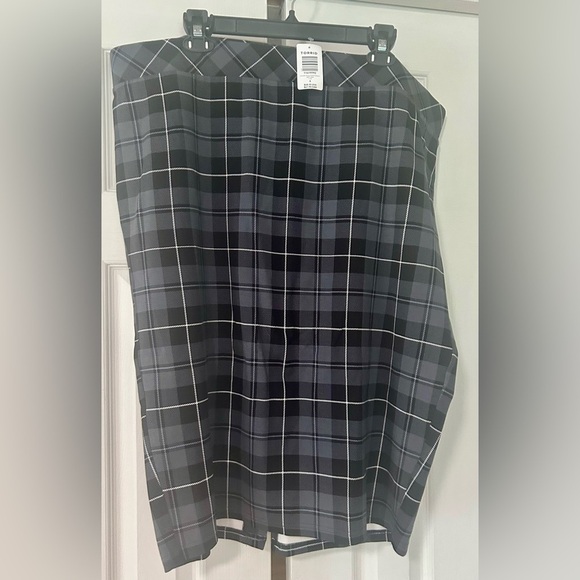 New torrid skirt woman size 4 grey plaid pencil - Picture 7 of 10